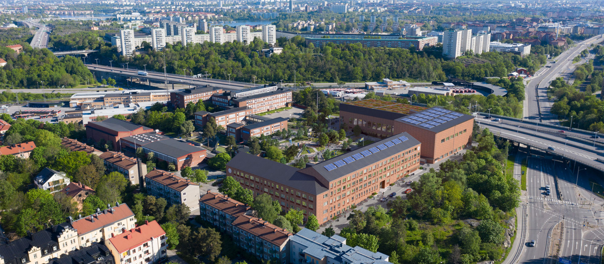 TMRW Nystad Stadsutveckling Herbariet 2 Aerial WIP